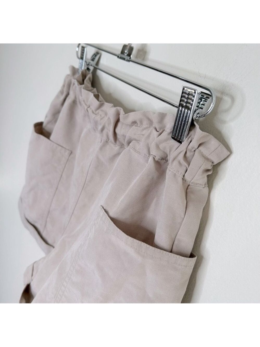 Wilfred Free Jessica Shorts XS Concrete Tan Pullon Lightweight Lyocell Pockets - Picture 5 of 8